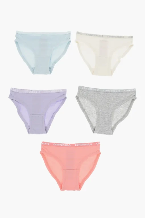 Set 5 Slip in Cotone Stretch con Banda Elastica Logata>Converse KIDS Discount