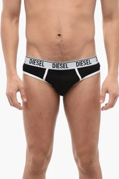Set 2 Slip in Cotone Stretch con Banda Elastica Logata>Diesel Fashion