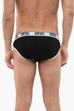 Set 2 Slip in Cotone Stretch con Banda Elastica Logata>Diesel Fashion