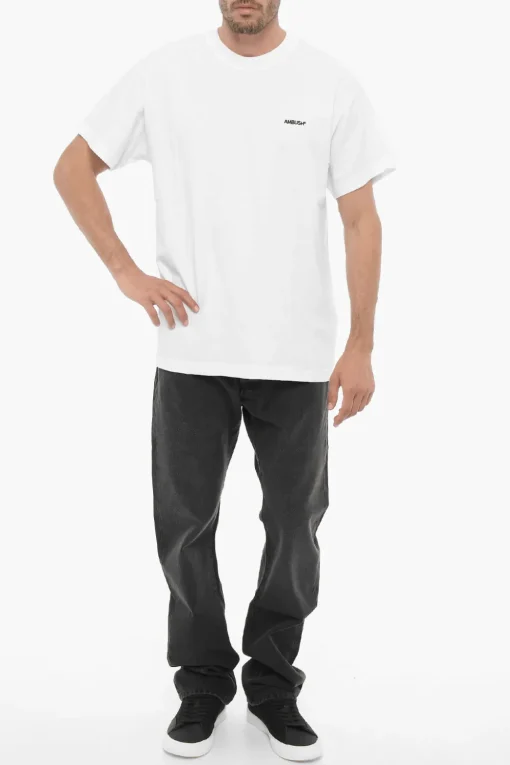 Set 3 T-Shirt in Tinta Unita con Logo Ricamato>Ambush Outlet