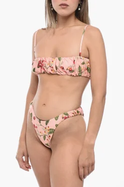 Outlet Set Bikini ENELDO FRUTAL Arricciato con Top a Fascia Donna Costumi Da Bagno