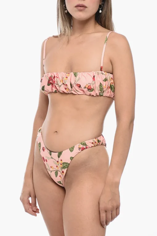 Outlet Set Bikini ENELDO FRUTAL Arricciato con Top a Fascia Donna Costumi Da Bagno