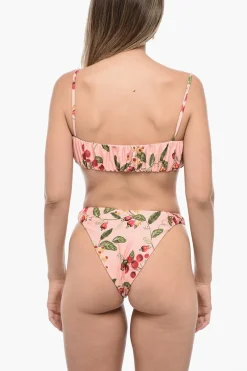 Outlet Set Bikini ENELDO FRUTAL Arricciato con Top a Fascia Donna Costumi Da Bagno
