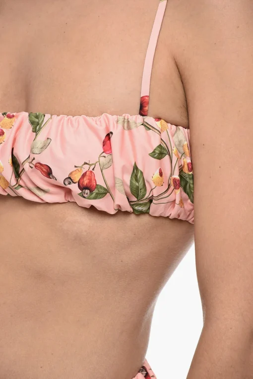 Outlet Set Bikini ENELDO FRUTAL Arricciato con Top a Fascia Donna Costumi Da Bagno