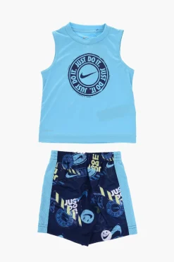 New Set Canotta e Shorts con Logo Stampato Bambino Abbigliamento