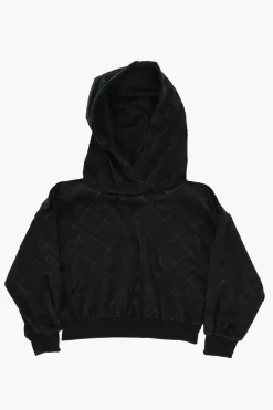 Clearance Set COZY Felpa Hoodie e Joggers In Velour Trapuntati Abbigliamento