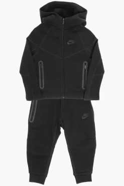 New Set Felpa con Zip e Joggers in Tessuto Tecnico Bambino Abbigliamento