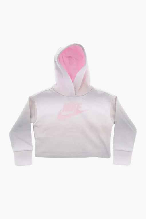Set Felpa Crop e Joggers Sfumati in Cotone Garzato>Nike KIDS Fashion