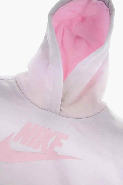 Set Felpa Crop e Joggers Sfumati in Cotone Garzato>Nike KIDS Fashion
