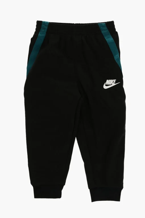 Outlet Set Felpa E joggers con Bande Logate Contrasto Bambino Abbigliamento