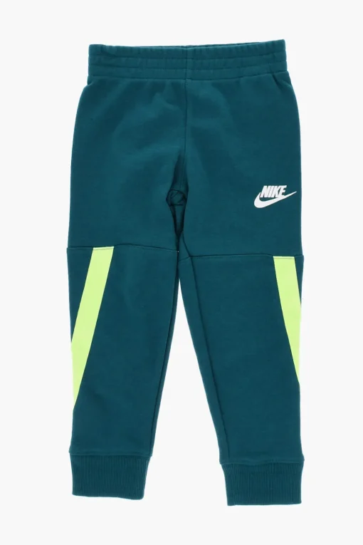 Discount Set Felpa e Joggers in Misto Cotone Garzato con Logo Stampato Bambino Abbigliamento