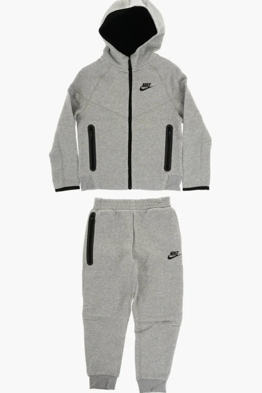 Outlet Set Felpa e Joggers in Tinta Unita con Dettagli a Contrasto Bambino Abbigliamento