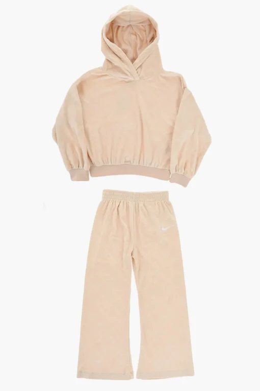 Set Felpa e Joggers in Velour con Logo all-Over>Nike KIDS Fashion