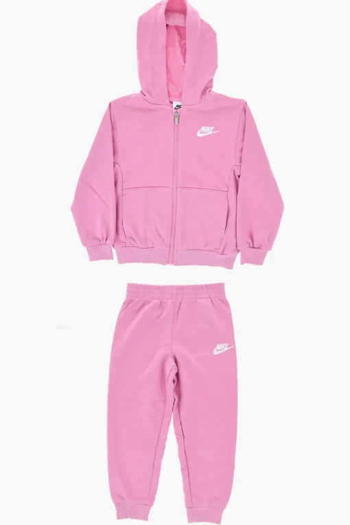 Set Felpa Full Zip e Joggers in Tinta Unita con Logo a Contrasto>Nike KIDS Hot