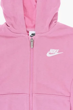 Set Felpa Full Zip e Joggers in Tinta Unita con Logo a Contrasto></noscript>Nike KIDS Hot