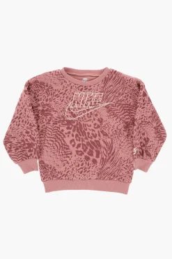 Set Felpa Girocollo a Fantasia Animalier e Leggings>Nike KIDS Clearance