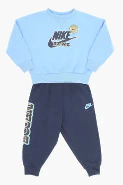 Set Felpa Girocollo e Joggers in Misto Cotone Felpato>Nike KIDS Discount