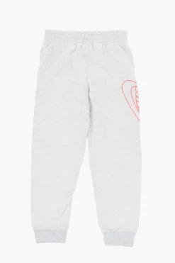 Discount Set Felpa Girocollo e Joggers in Cotone Garzato con Logo Stampato Bambino Abbigliamento