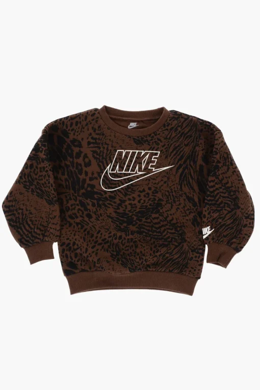Set Felpa Girocollo in Stampa Animalier HOME SWOOSH e Leggings>Nike KIDS Discount