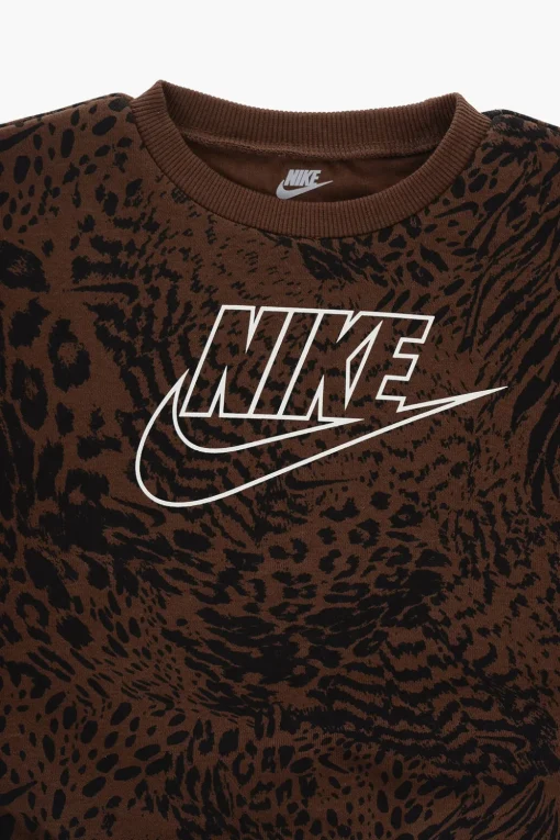 Set Felpa Girocollo in Stampa Animalier HOME SWOOSH e Leggings>Nike KIDS Discount