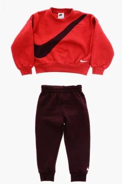 Set Felpa Girocollo SWOOSH ESSENTIALS e Joggers Oversized Fit>Nike KIDS Clearance