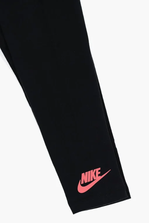 Set Felpa Hoodie a Fantasia Floreale Effetto Acid Wash e Leggings>Nike KIDS Hot
