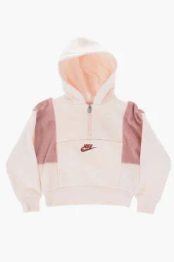 Online Set Felpa Hoodie a Mezza Zip e Joggers HOME SWOOSH HOME con Dettagli in Velour Abbigliamento