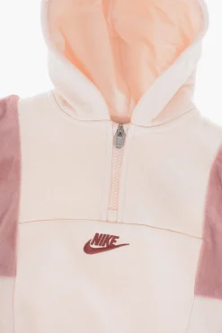 Online Set Felpa Hoodie a Mezza Zip e Joggers HOME SWOOSH HOME con Dettagli in Velour Abbigliamento