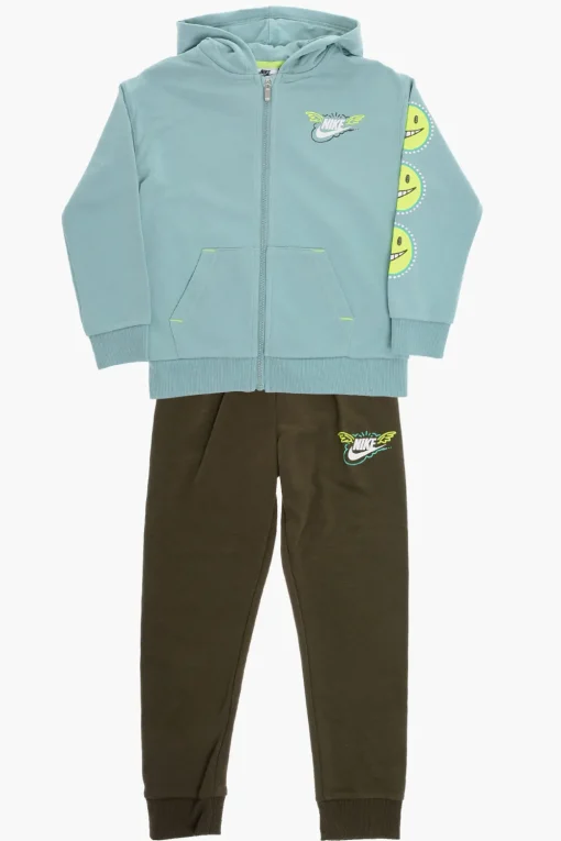 Hot Set Felpa hoodie con Joggers in Misto Cotone Bambino Abbigliamento