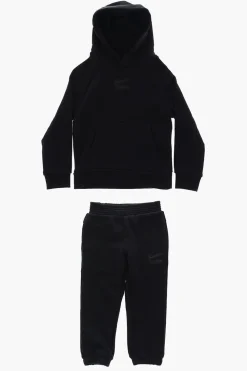 New Set Felpa Hoodie con Tasca a Toppa e Joggers Bambino Abbigliamento