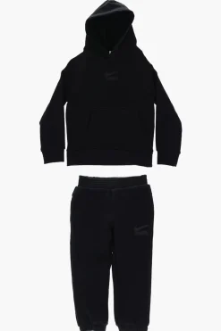 New Set Felpa Hoodie con Tasca a Toppa e Joggers Bambino Abbigliamento