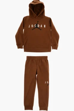 New Set Felpa Hoodie e Joggers in Tinta Unita con Interno Felpato Bambino Abbigliamento