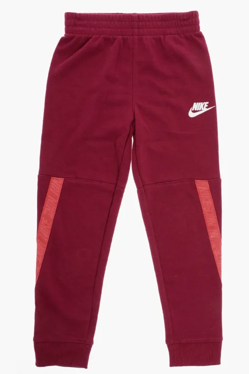 New Set Felpa Hoodie e Joggers Tape Fit con Bande Logate Bambino Abbigliamento