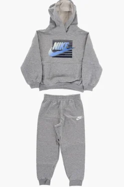 Fashion Set Felpa Hoodie GRADIENT FUTURA e Joggers in Misto Cotone Felpato Bambino Abbigliamento
