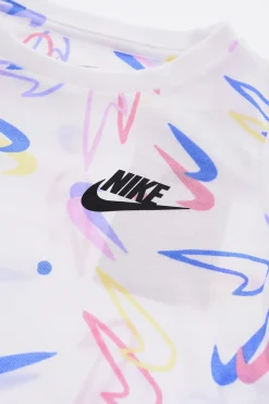 Set Leggings e T-shirt Manica Lunga con Stampa Logo All Over></noscript>Nike KIDS Outlet