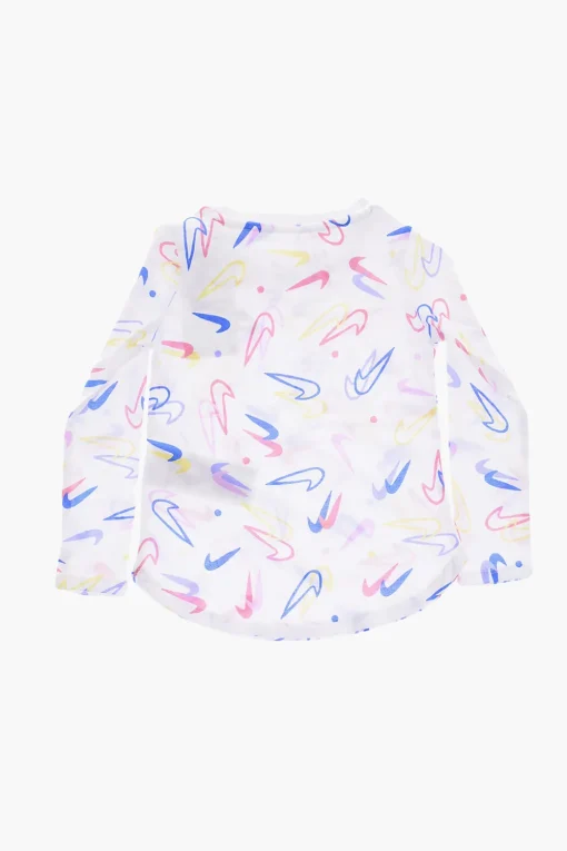 Set Leggings e T-shirt Manica Lunga con Stampa Logo All Over>Nike KIDS Outlet