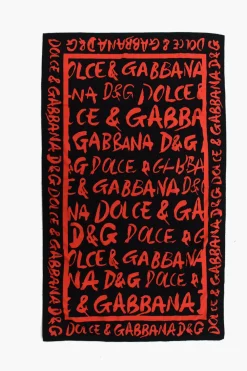 Set Marsupio e Telo in Velluto con Stampa Logo All Over>Dolce & Gabbana Outlet