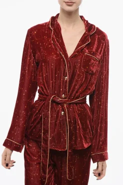 Set Pigiama in Velluto con Motivo Costellazione></noscript>SLEEPWALKER Sale