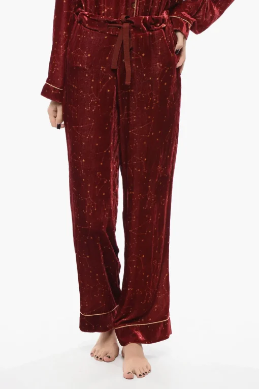 Set Pigiama in Velluto con Motivo Costellazione>SLEEPWALKER Sale