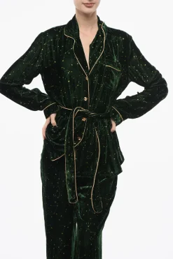 Set Pigiama in Velluto con Motivo Costellazione></noscript>SLEEPWALKER Online