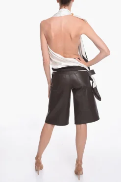 Set SEMIPLONGE Composto da Top in Seta e Shorts in Pelle>Bottega Veneta Hot