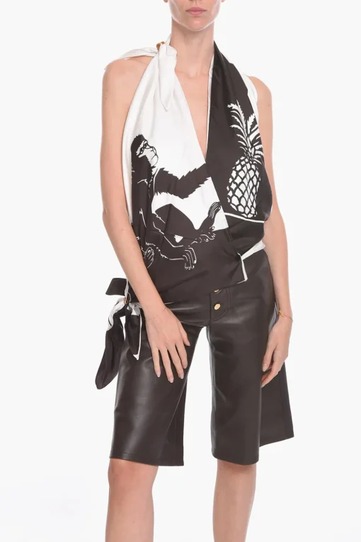 Set SEMIPLONGE Composto da Top in Seta e Shorts in Pelle>Bottega Veneta Hot
