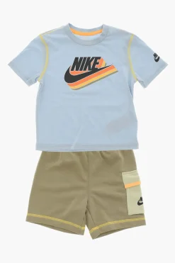 Hot Set T-Shirt e Shorts con Cuciture a Vista Bambino Abbigliamento