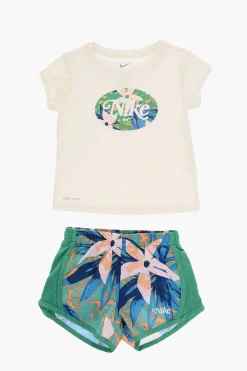 New Set T-Shirt e Shorts Dri-Fit con Logo Stampato Abbigliamento