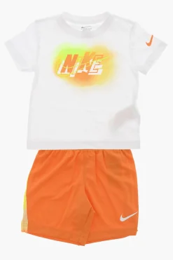 Sale Set T-Shirt e Shorts Dri-Fit con Logo Stampato Bambino Abbigliamento