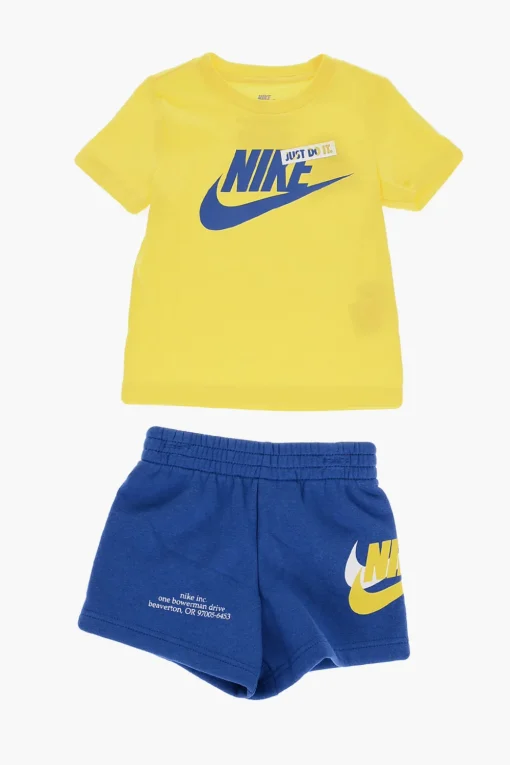 Sale Set T-shirt e Shorts in Cotone Felpato Bambino Abbigliamento