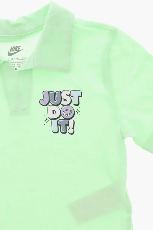 Clearance Set T-Shirt e Shorts in Misto Cotone con Logo Stampato Bambino Abbigliamento