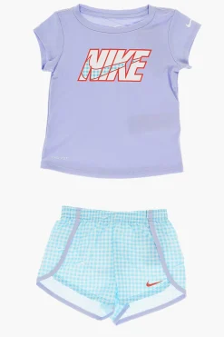 Set T-Shirt Girocollo e Shorts a Quadri>Nike KIDS Best