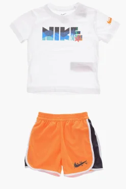 sET t-SHIRT girocollo e Shorts con Bande Laterale a Contrasto>Nike KIDS Online