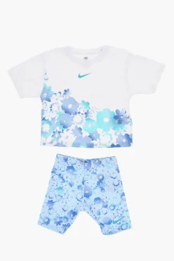 Discount Set T-Shirt Girocollo e Shorts con Motivo Floreale Abbigliamento